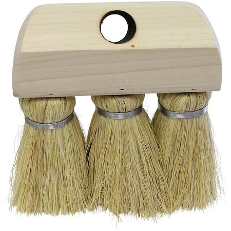 The Brush Man 3-Knot Roofing Brush, 4-1/4 in Tampico Trim, 12PK R3KT